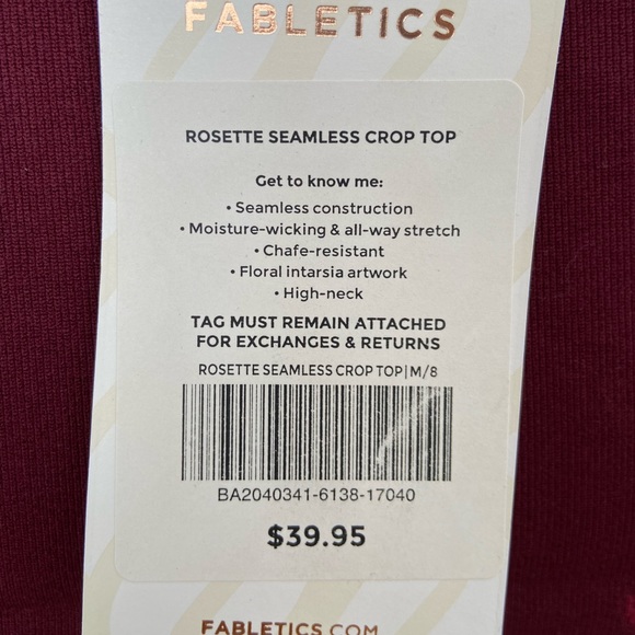 Fabletics Floral crop top with pants gym clothes fits like a Small - Picture 13 of 13